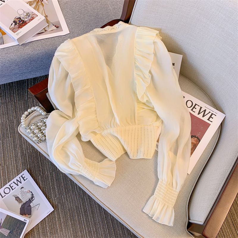 Áo Cardigan Dệt Kim Tay Dài Cổ Chữ V Màu Hồng Phong Cách Phương Tây Thiết Kế Mới Cho Nữ  tao bao
