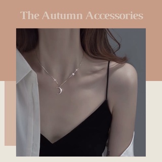 Dây chuyền mạ bạc hình mặt trăng và ngôi sao The Autumn Accessories - DC19