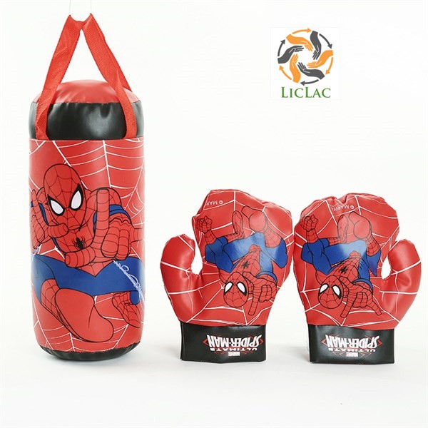 Bộ Túi Đấm Hình Người Nhện + 2 Găng Tay Cho Bé Trai - LICLAC