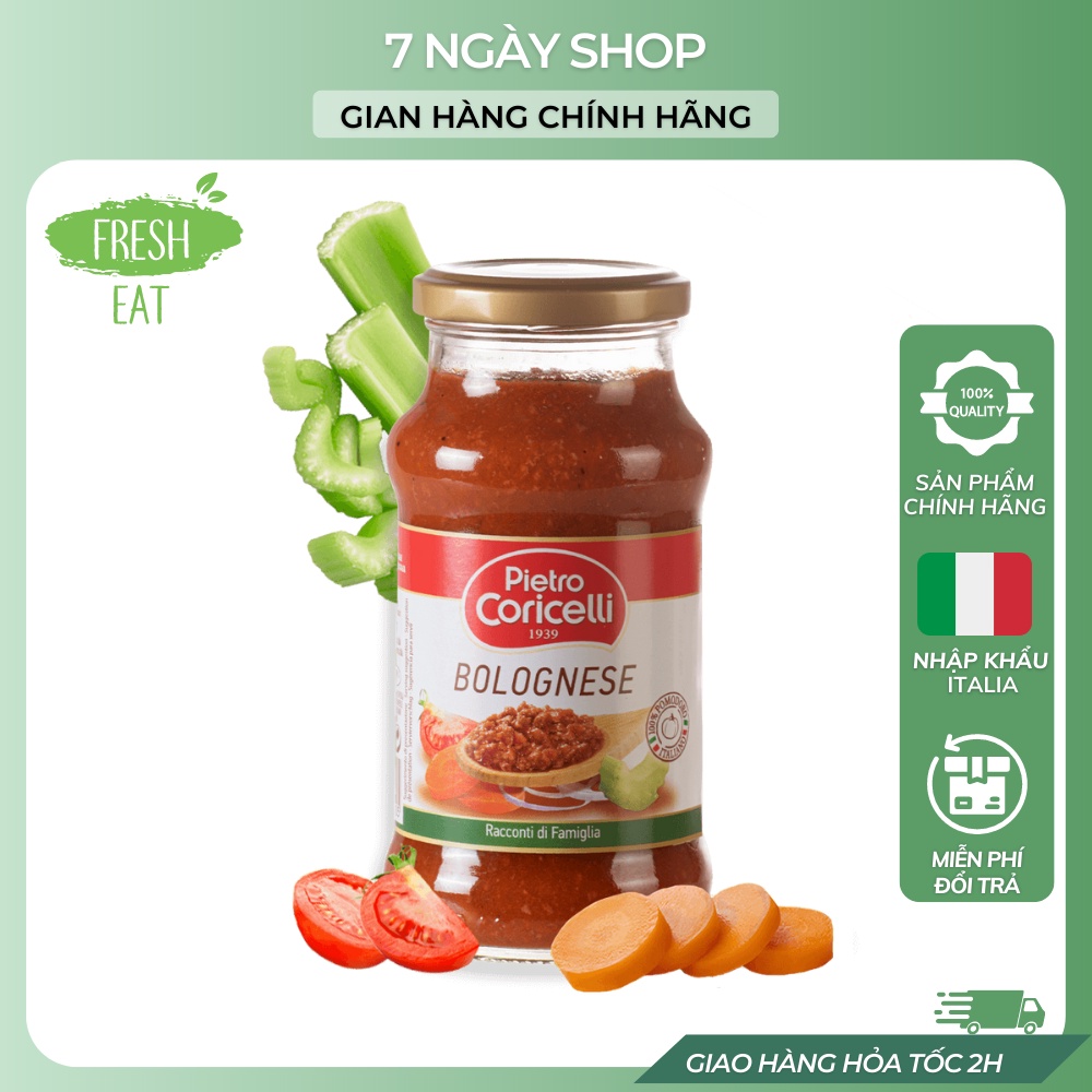 Sốt Spaghetti Pietro Coricelli Napoletana 7NgayShop 350g Nhập khẩu Ý Date 2024, Sốt Cà Chua Mì Ý Hương Vị Truyền Thống