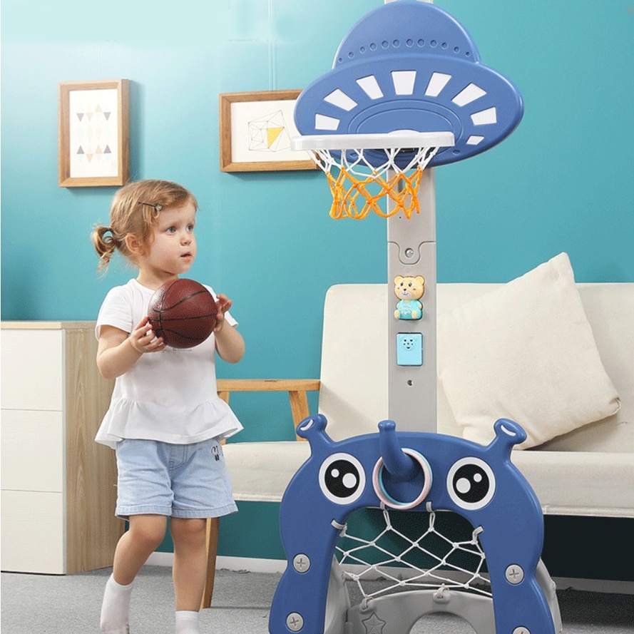 Đồ chơi bóng rổ trẻ em có thể nâng lên hạ xuống cho bé từ 1 đến 6 tuổi