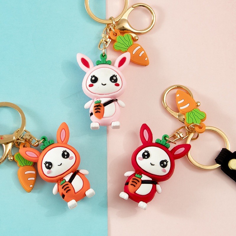 Móc khoá thỏ kèm dây