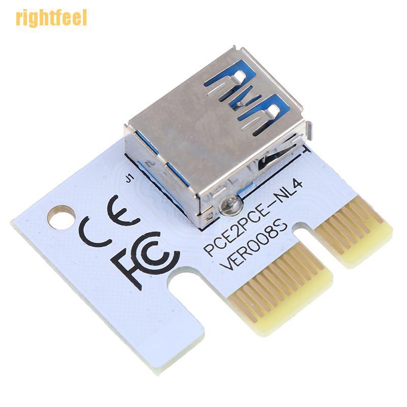 rightfeel USB 3.0 PCI-E 1X to 16X Extension Cable Mining PCI-E Extended Line Card Adapter