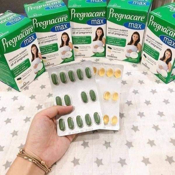 Vitamin tổng hợp PREGNACARE MAX, Anh (84 viên) bổ sung Vitamin C, D3, DHA, Axit Folic cho bà bầu, mẹ sau sinh