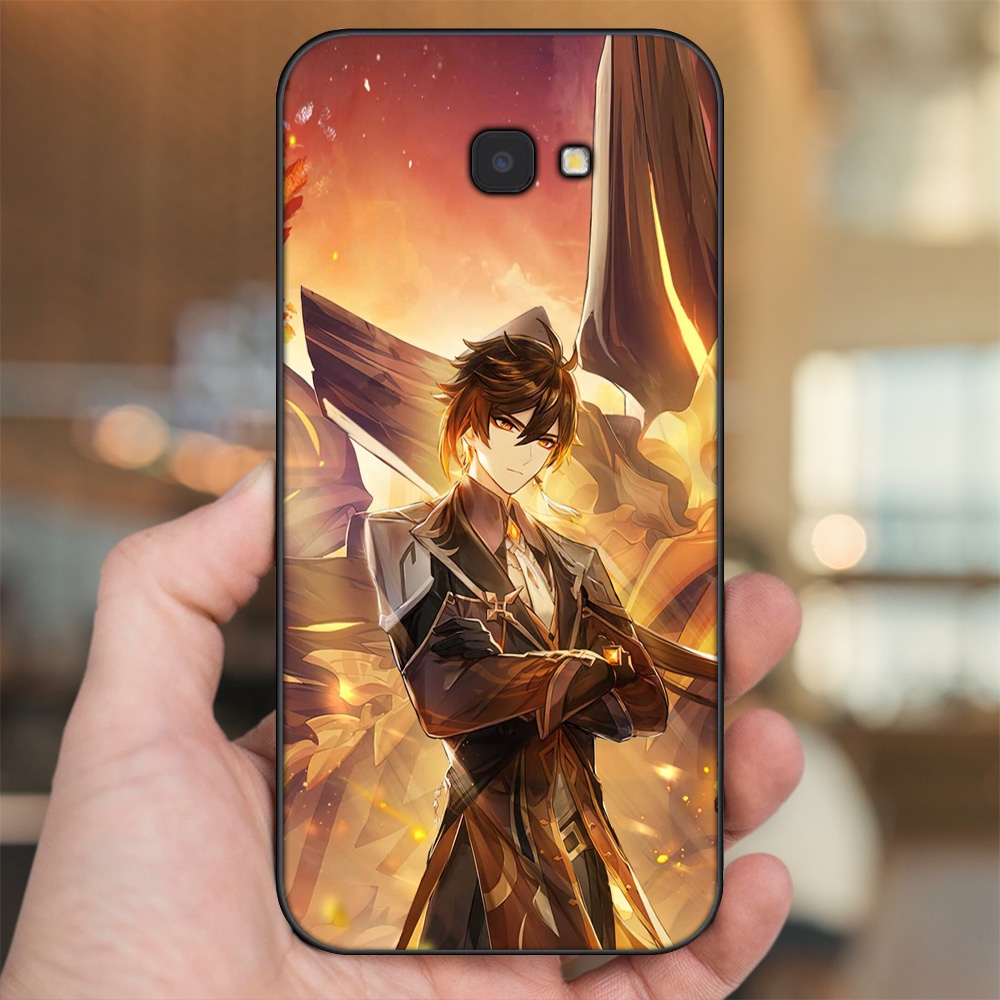 Ốp lưng Samsung J4 Plus viền đen in hình Zhongli Genshin Impact