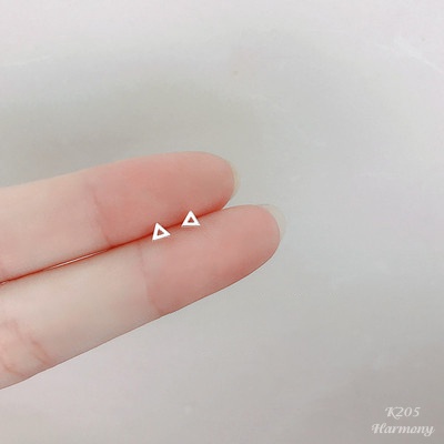 Bông tai bạc nữ khuyên bạc nhiều mẫu mạ vàng nhỏ nhắn K205 | HARMONY ACCESSORIES