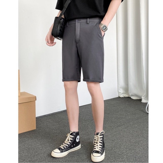 Quần short âu nam Hàn Quốc Nice quần tây nam ngắn vải cotton co dãn nhẹ chống nhăn chống phai màu