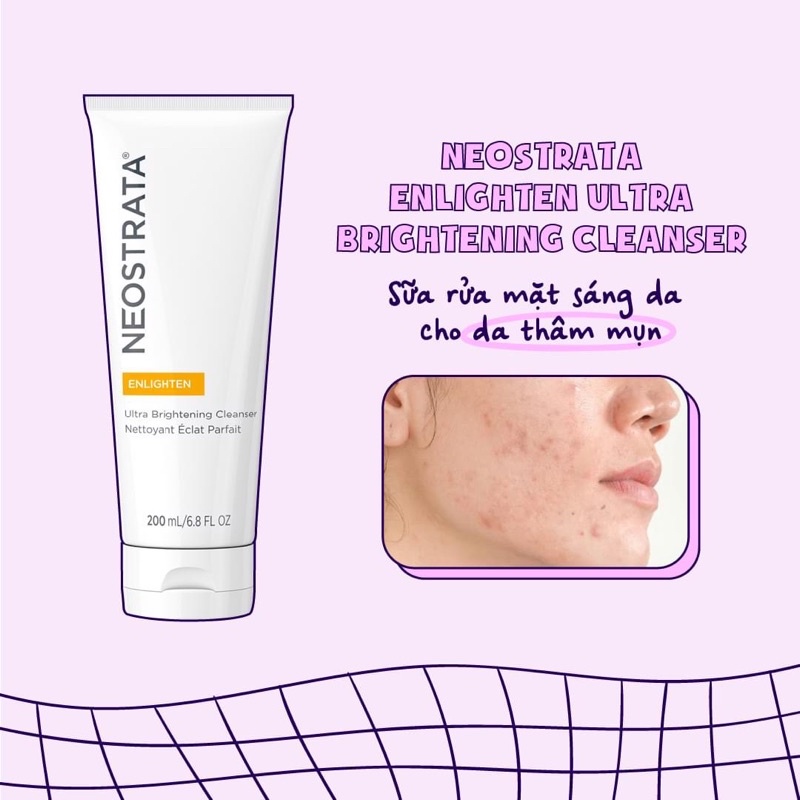 Sữa rửa mặt cho da thâm mụn Neostrata Enlighten Ultra Brightening Cleanse