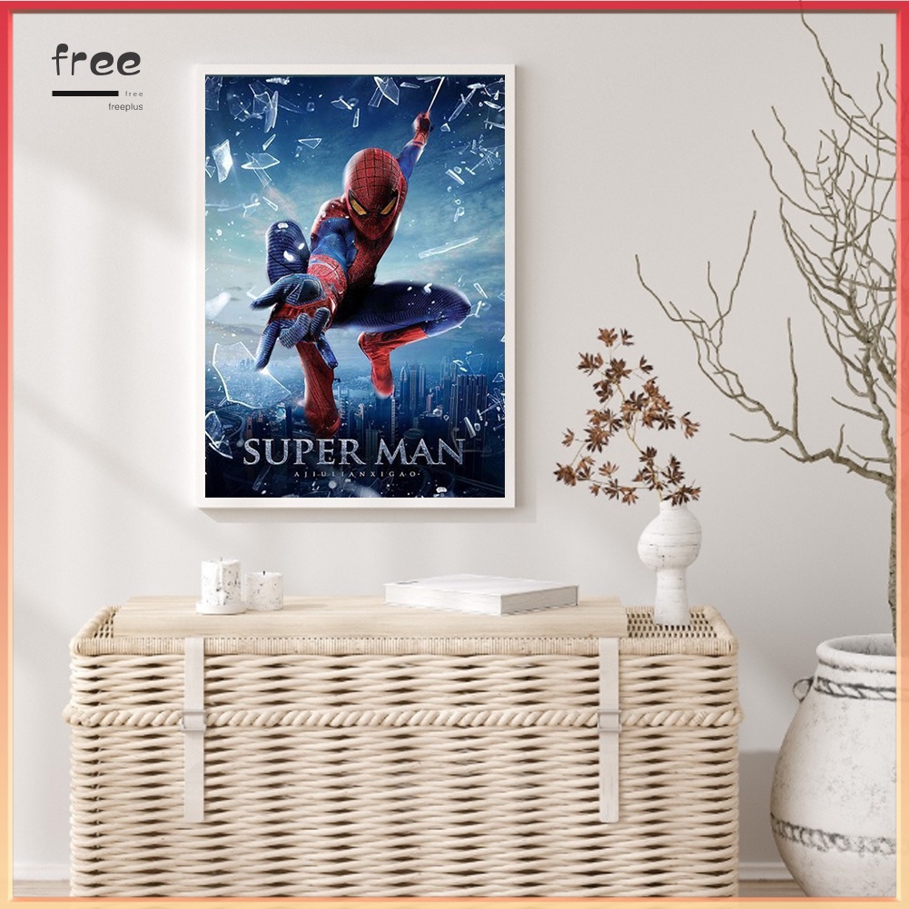 Tranh đính đá giả 5D hình anh hùng người nhện độc đáo