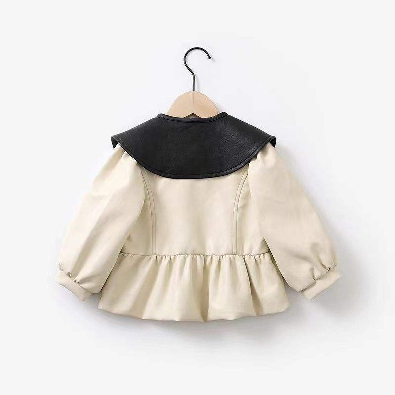 Áo Khoác Da Phong Cách Phương Tây Thời Trang Mùa Thu 2022 Cho Bé Gái