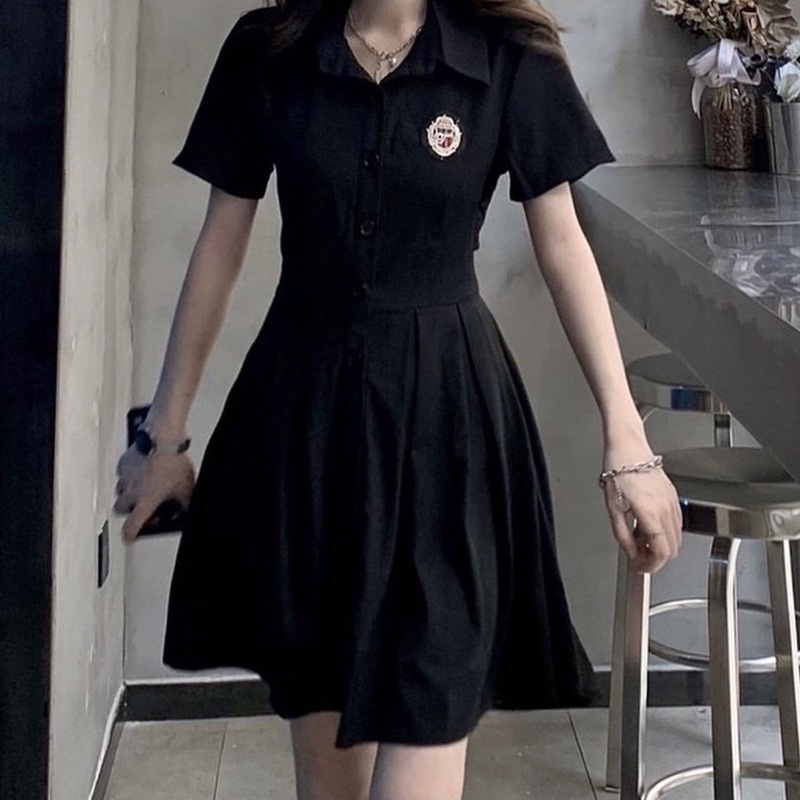 Đầm Polo Bo chun Thắt Nơ Sau Lưng