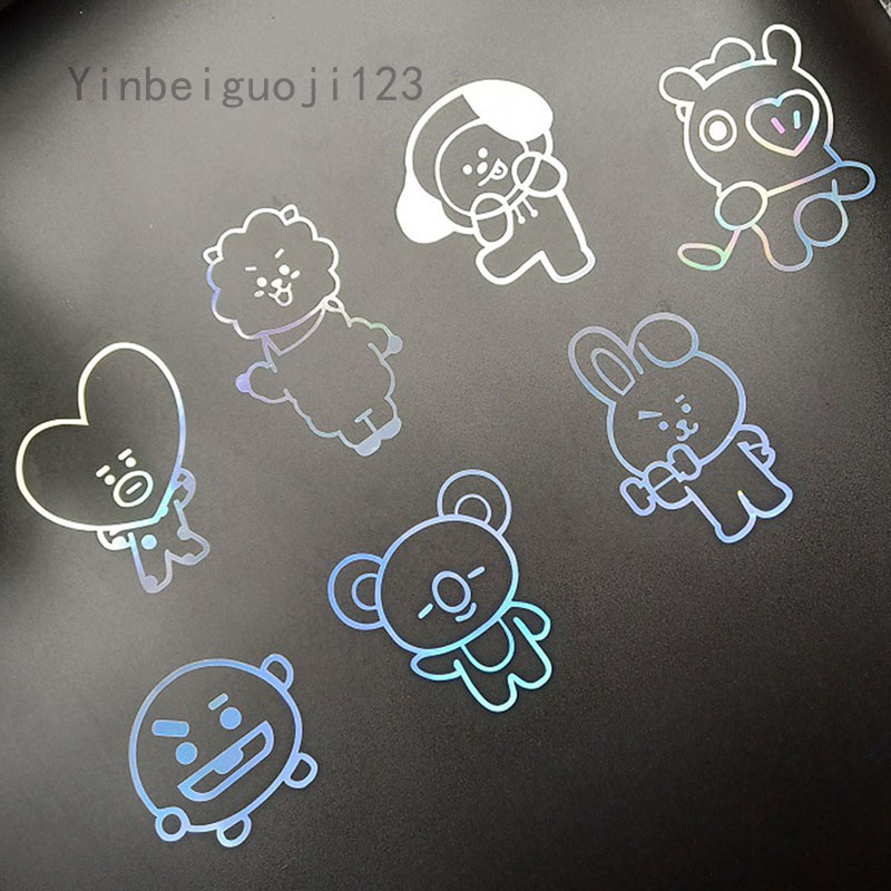 Yinbeiguoji123 Sticker Dán Trang Trí Điện Thoại Laptop Hình Nhóm Nhạc Bts