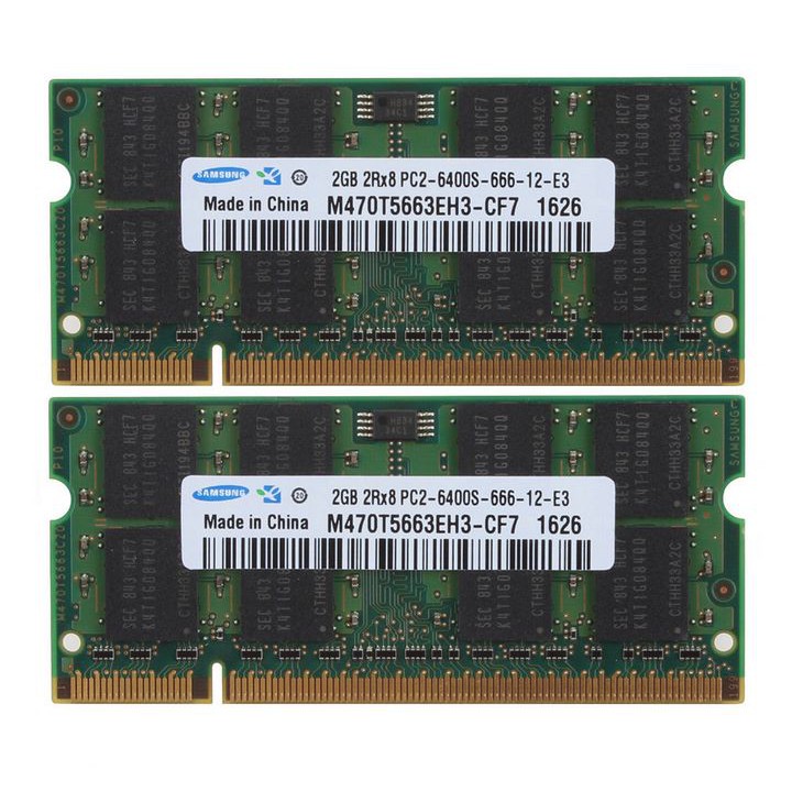 Ram Laptop Ram Samsung DDR2 2G PC2-6400S Bus 800 Mhz BH 60 tháng