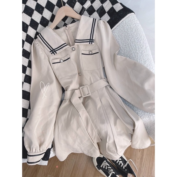 VÁY SƠMI KÈM NỊT