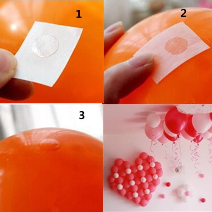 Băng Keo Dán Bong Bóng Chuyên Dụng , Cuộn 100 Miếng Băng Dính , Phụ Kiện Bong Bóng Trang Trí Sinh Nhật Happy Birthday