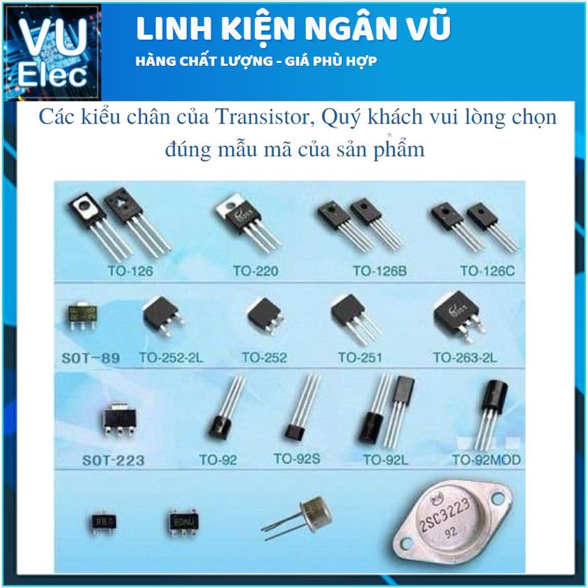 Họ Ic transistor TO92 - T126 - TO220 TRANS các loại