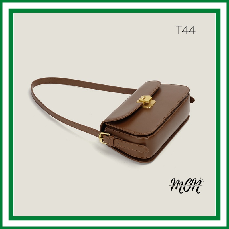 🌸order🌸 Túi xách da mềm đeo chéo nữ CEEKAY chính hãng phong cách đơn giản - phối viên bông- T44