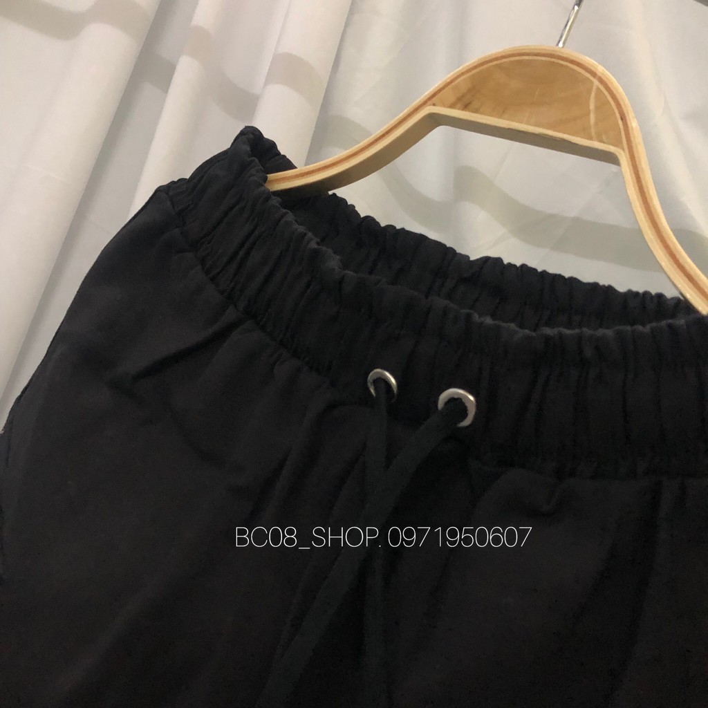 Quần Short Nam KaKi Màu Đen Phối Túi Hộp Khóa Tròn Phong Cách Unisex BC031 | BigBuy360 - bigbuy360.vn