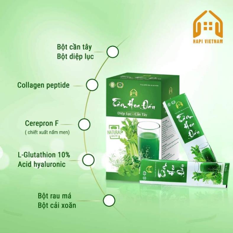 TÂM HOA ĐÁN 🔥KÈM QUÀ🔥 Giúp Đẹp Da,Đẹp Dáng,Giảm Mỡ,Giảm Mụn,Tăng cường sinh lý DIỆP LỤC CẦN TÂY COLLAGEN