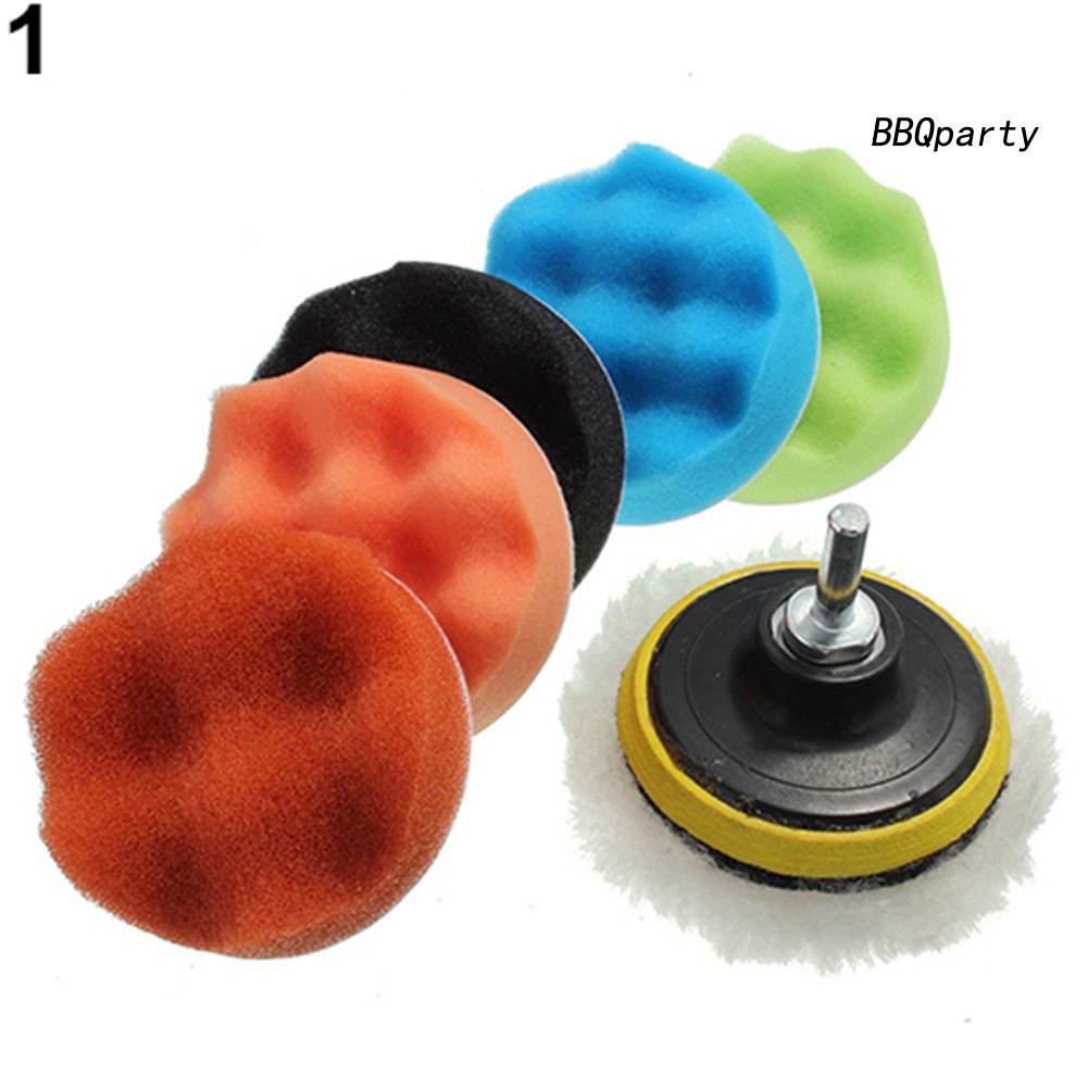 Set Xốp Đánh Bóng Xe Hơi 7 Món Chuyên Dụng 3 / 5 / 6 / 7 Inch