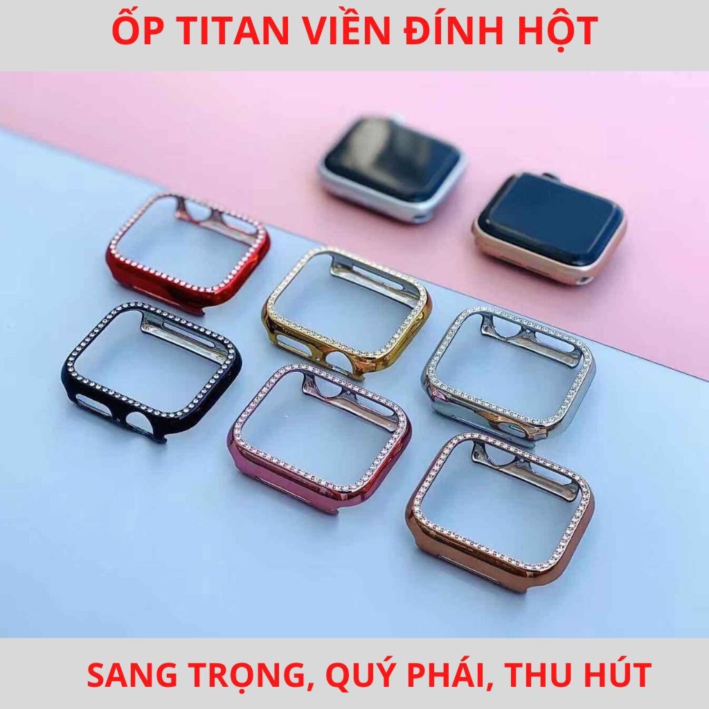 Ốp viền đính đá lấp lánh cho Apple Watch đồng hồ thông minh iWatch Series 1/ 2/ 3/ 4/ 5/ 6/ SE size 38mm 40mm 42mm 44mm