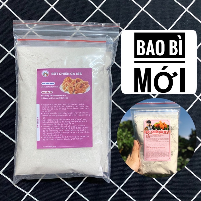 Set Bột Chiên Gà Giòn 186 (Chiên ~1Kg Gà) Crispy Fried Chicken Powder