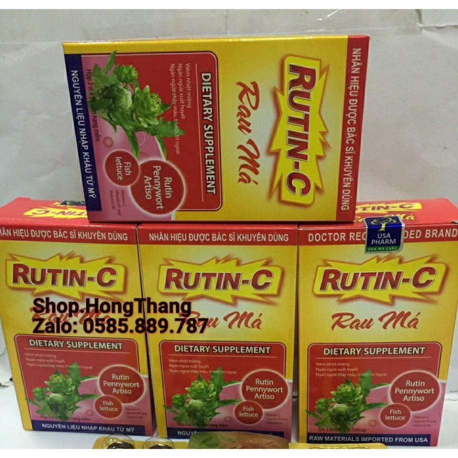 RUTIN - C rau má hỗ trợ điều trị viêm loét miệng, xuất huyết, chảy máu, trĩ ngoại trĩ nội