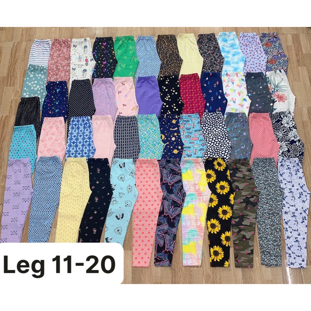 (VẢI XUẤT XỊN) QUẦN LEGGING DÀI/ QUẦN DÀI HỌA TIẾT VẢI XUẤT THUN COTTON 4 CHIỀU CHO BÉ 9-41kg