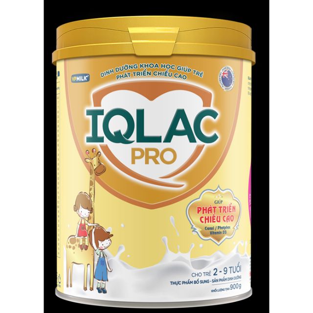 [DATE 2/1/2024] Sữa IQLAC Pro Phát Triển Chiều Cao 2-9 tuổi 900g