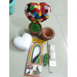 Combo chậu đất nung và xốp làm hoa tú cầu