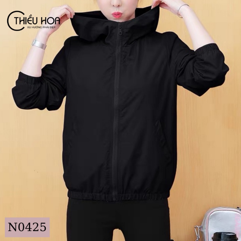 Áo Khoác Nữ Trung Niên chất liệu Kaki Dù chống nắng chống tia UV cực tốt Thương hiệu Thiều Hoa N0425