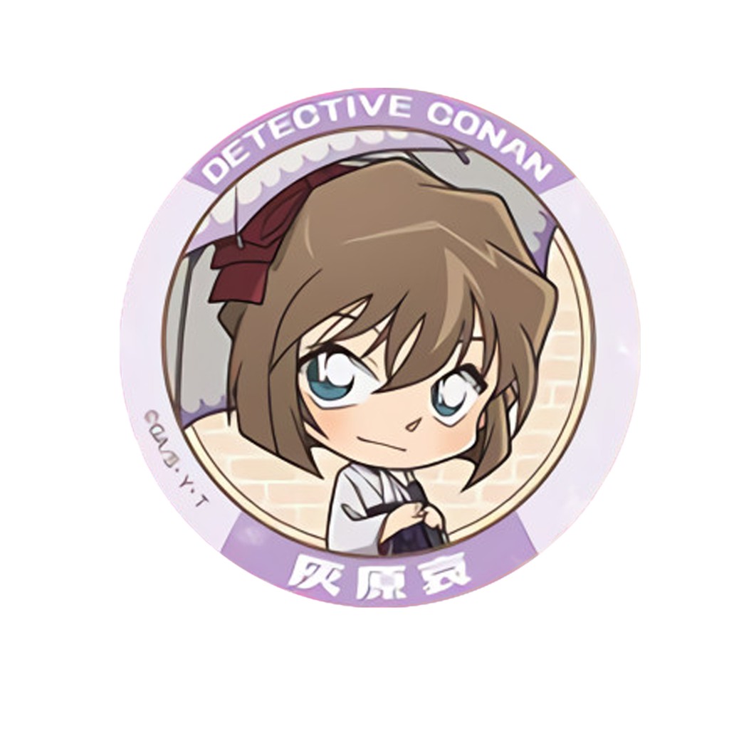 Huy hiệu IN HÌNH Detective Conan Thám tử lừng danh anime chibi dễ thương tiện lợi