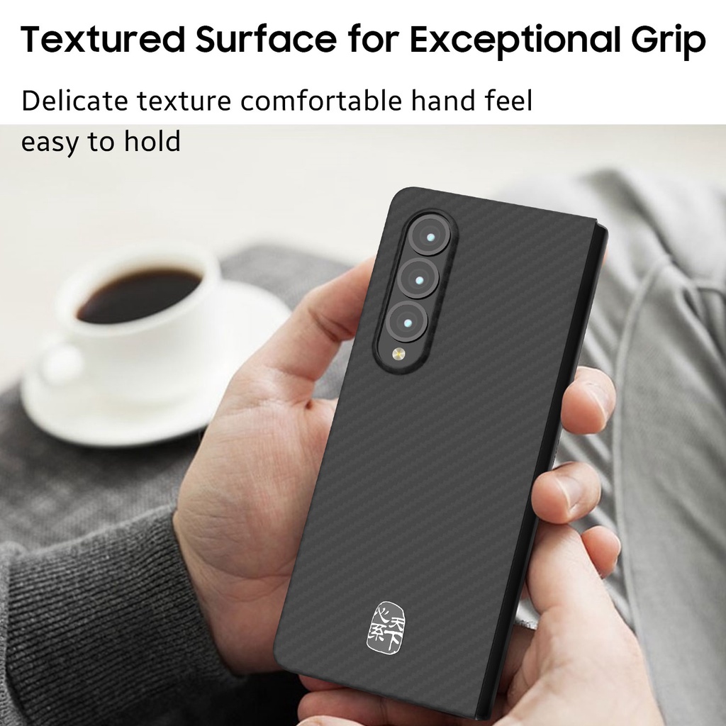 Ốp Điện Thoại Sợi Carbon Siêu Mỏng Và Nhẹ Chống Sốc Cho Samsung Galaxy Z Fold 4 3 Z Fold4