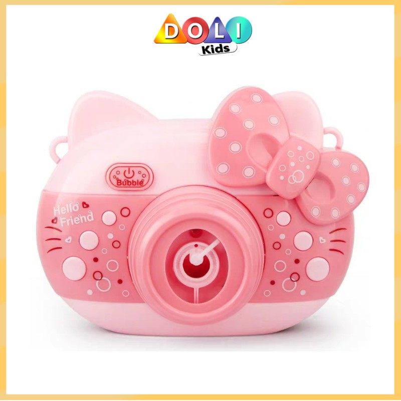 Máy chụp ảnh thổi bong bóng xà phòng chú heo phát nhạc Doli Kids