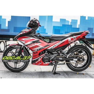 Tem Trùm Exciter 150 Ohlins đỏ đen