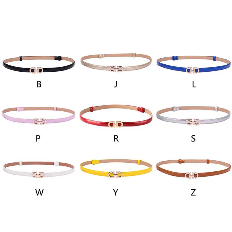 Thắt lưng da khóa tròn hợp thời trang cho nữ