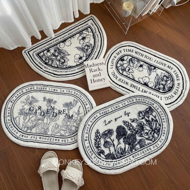 Thảm Lau Chân, Thảm Trải Sàn Cao Cấp Trang Trí Decor Phong Cách Bắc Âu