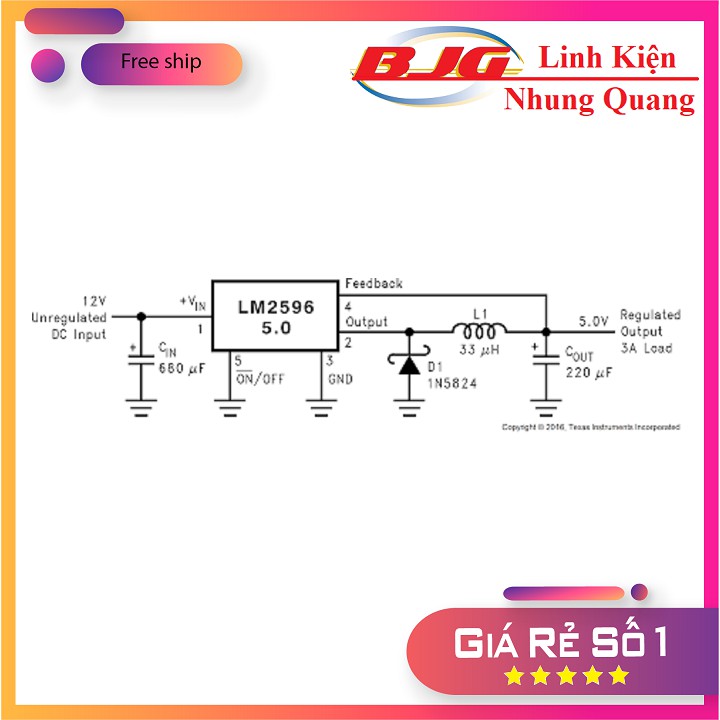 Module Hạ Áp Buck DC-DC LM2596 3A-linh kiện điện tử 3m