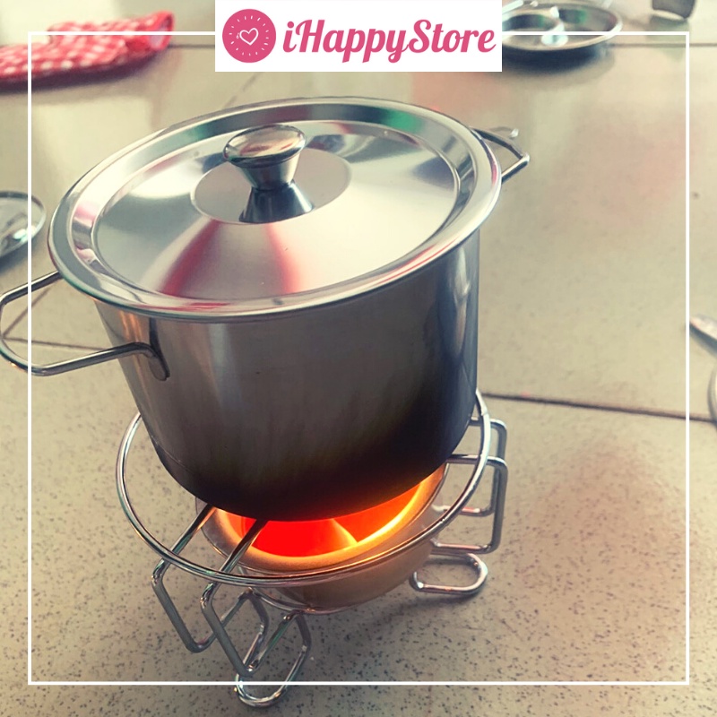 [Nấu Thật] Đồ Chơi Nấu Ăn Mini Cho Bé Gái, Bé Trai Bằng Inox - iHappyStore