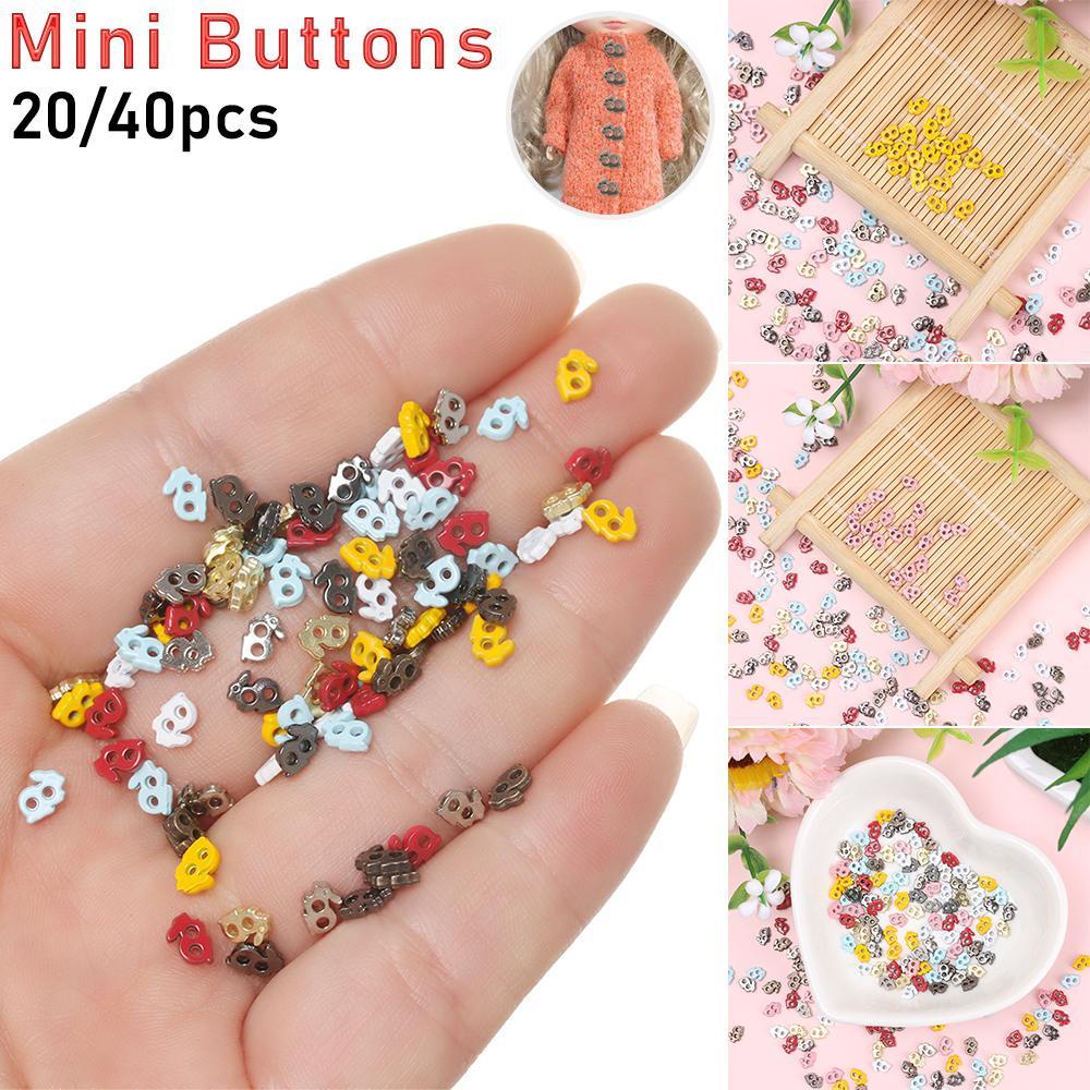 SUSANS Set 20 / 40 Nút Áo 4mm Hình Thỏ Dễ Thương Cho Búp Bê