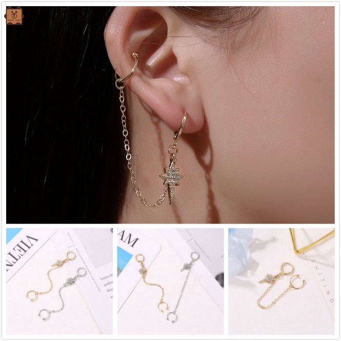 Khuyên tai hình tròn dạng dây thiết kế độc đáo