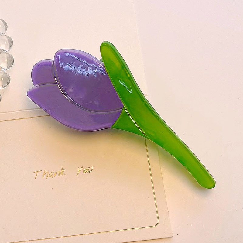 Kẹp Tóc Hình Hoa Tulip Đơn Giản Thời Trang Cho Nữ
