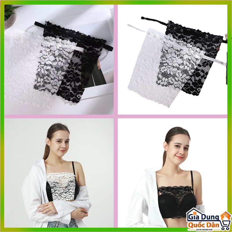 Combo 2 áo lot ren che ngực màu đen trắng