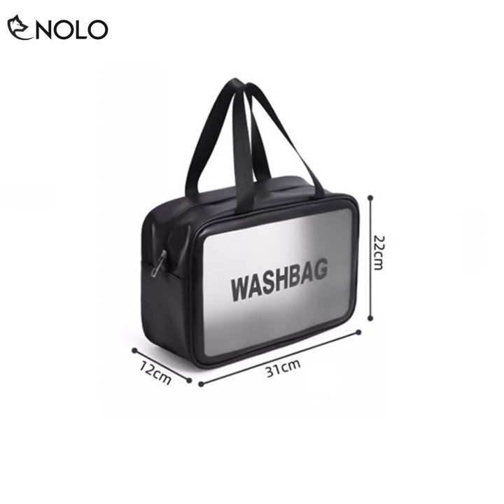 Túi Mỹ Phẩm Vật Dụng Du Lịch Washbag Chất Liệu PU TPU Chống Thấm Kích Thước 22x12x31cm