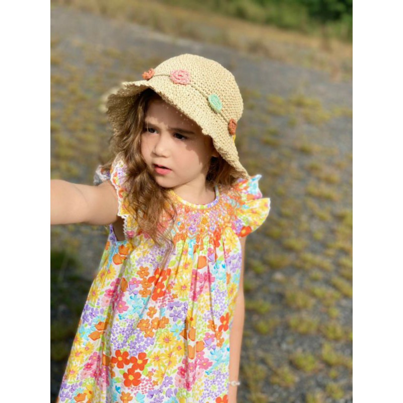 Váy smock OLI RIVER KIDS hoa tay cánh tiên cực xinh dành cho bé