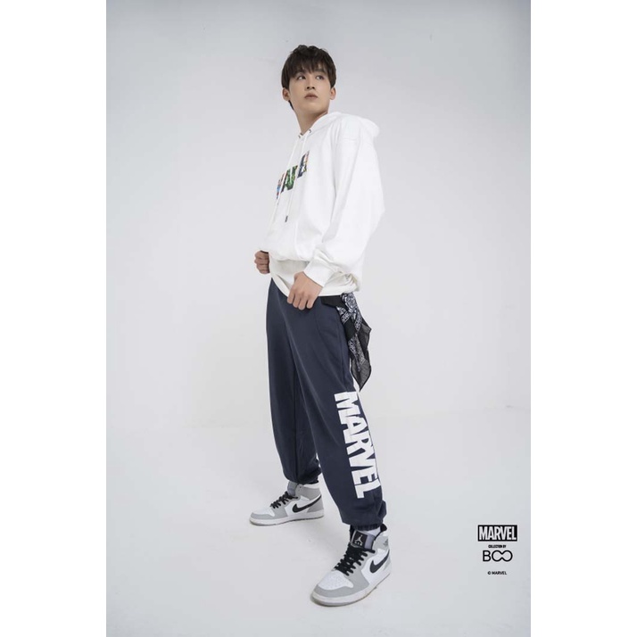 Quần Jogger Nỉ Unisex BOO Dáng Oversized In Graphic Logo Marvel BZL