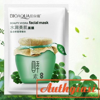 Mặt nạ làm dịu da giảm vết thâm mụn Rau Má Bioaqua Beauty Hydra Facial Mask 30g