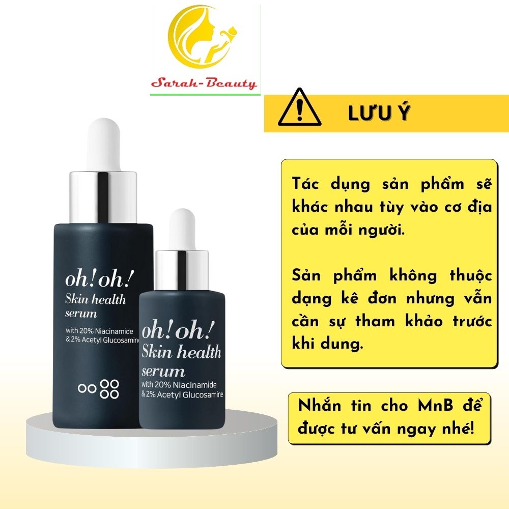 Tinh Chất Dưỡng Sáng Da, Giảm Thâm Nám & Se Khít Lỗ Chân Lông oh!oh! with 20% Niacinamide & 2% Acetyl