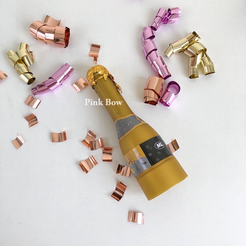 ĐỒ Thổi/Phụt hoa giấy hình chai rượu sang trọng màu Đen/Gold tạo bất ngờ trong những bữa tiệc SINH NHẬT/ PARTY/ THÔI NÔI