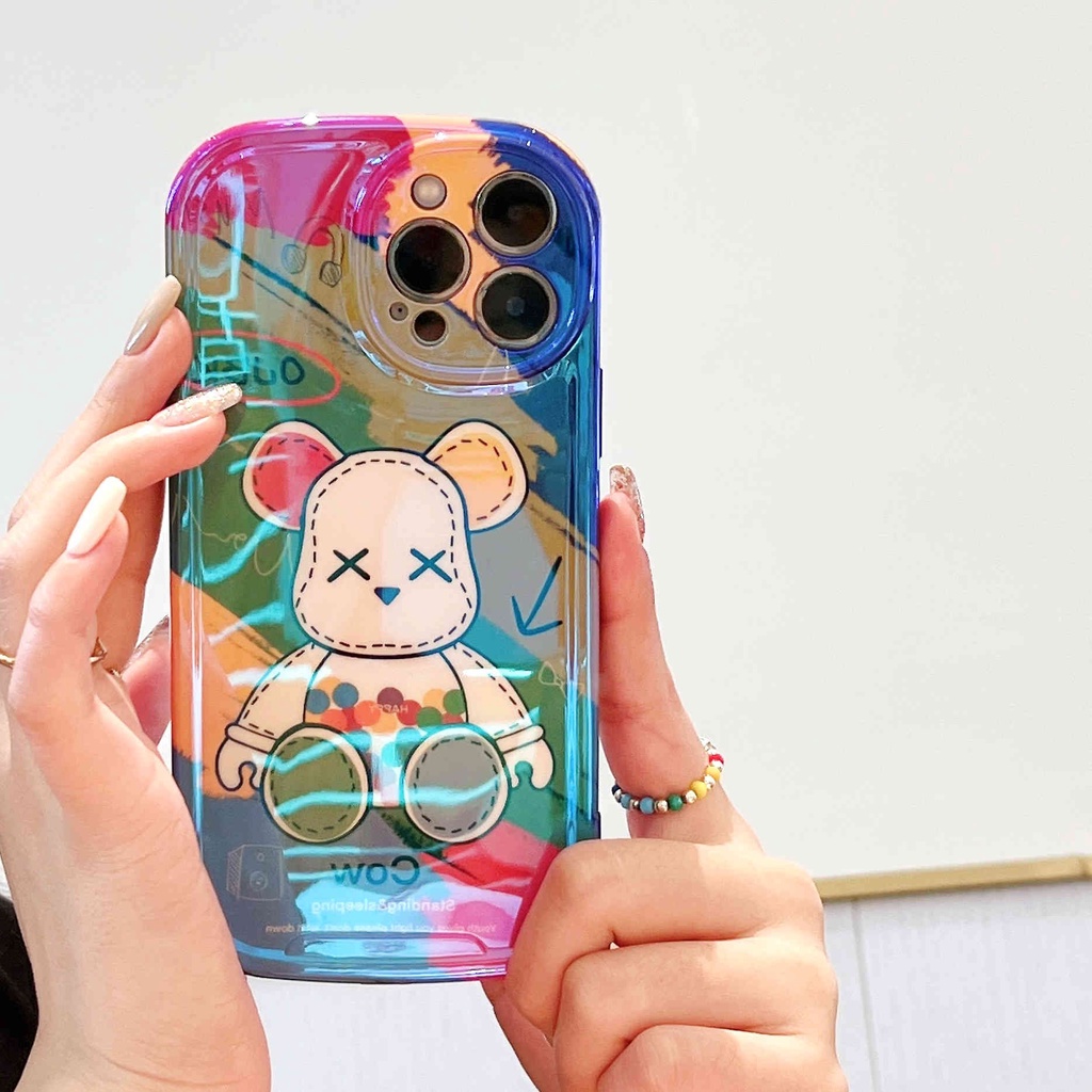 Ốp Điện Thoại IMD In Hình Gấu OJBK Cho IPhone 14Pro Max Xr 11 12 13Pro Max